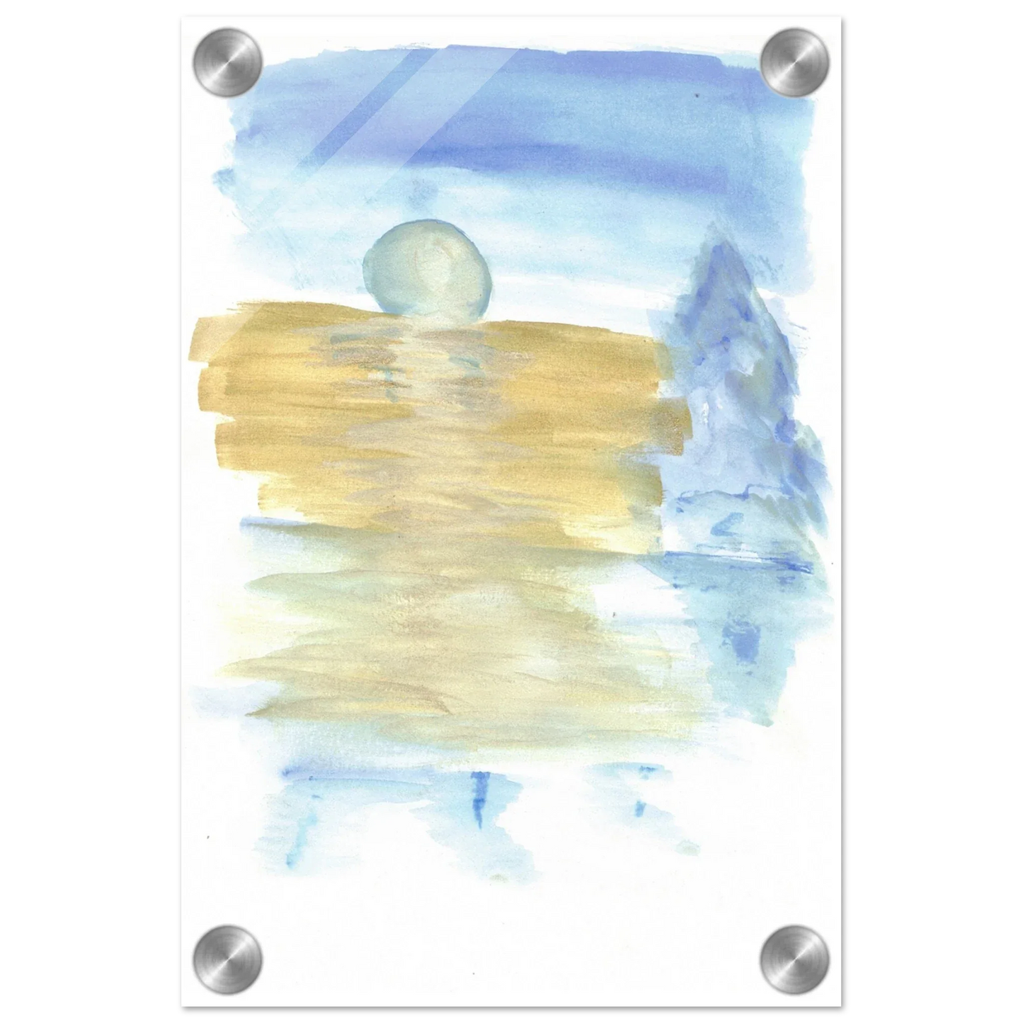 Impression sur acrylique brillante Blue Horizon | Art contemporain par Laure Leprince - Laure Leprince - Artiste Peintre