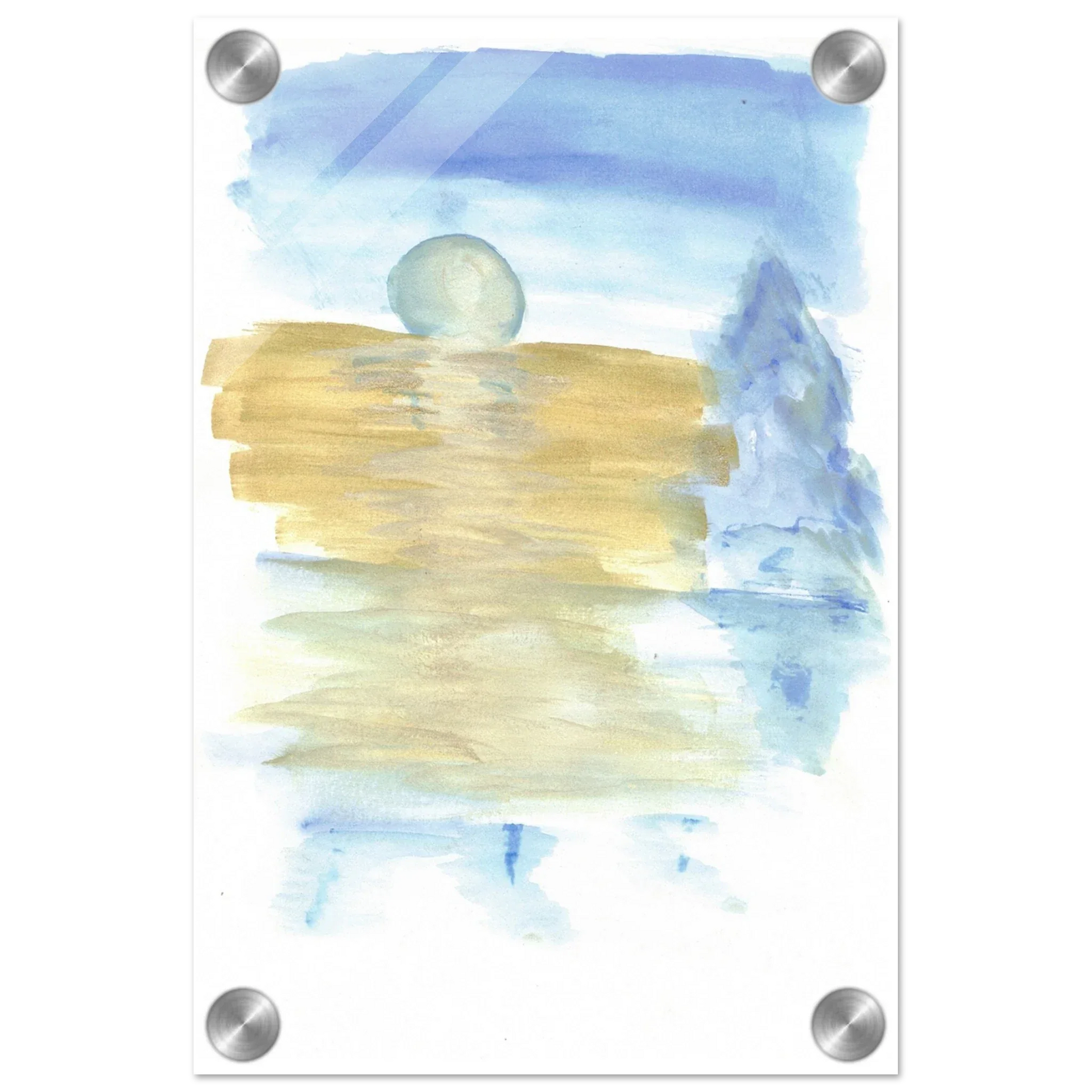 Impression sur acrylique brillante Blue Horizon | Art contemporain par Laure Leprince - Laure Leprince - Artiste Peintre