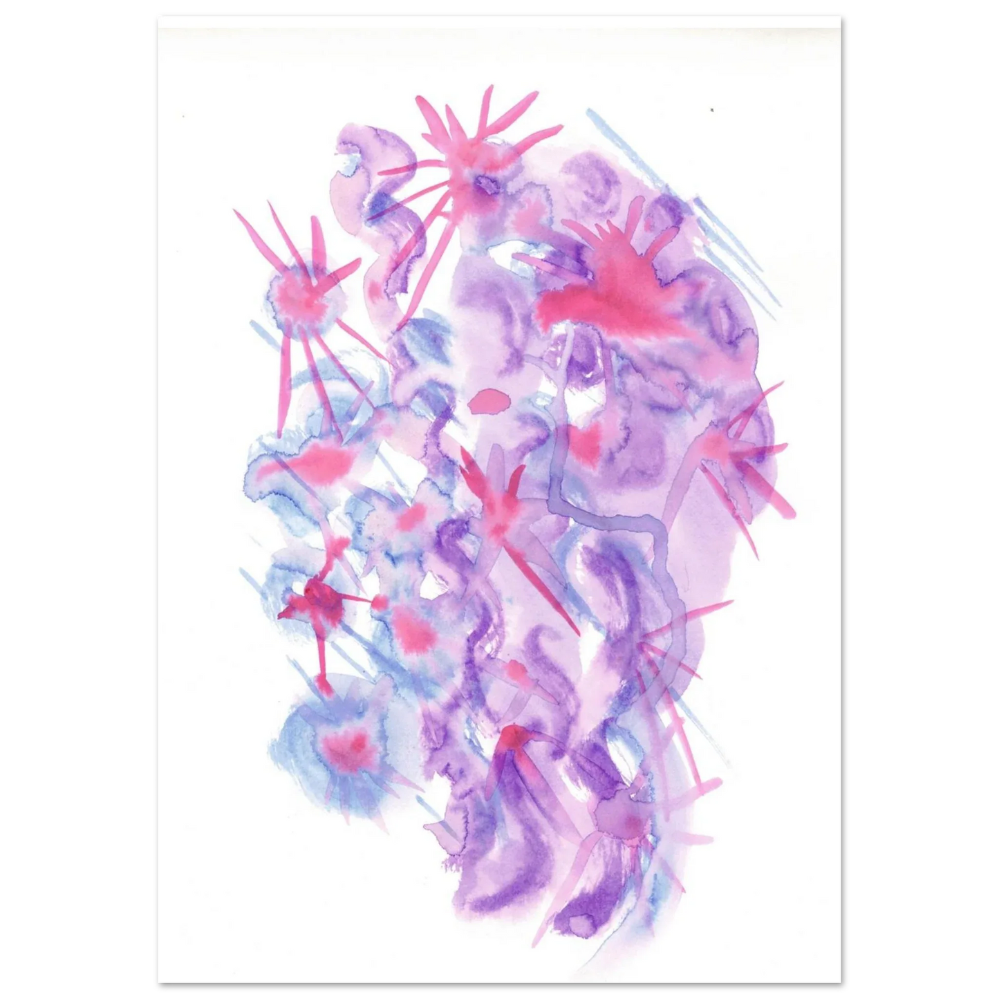Premium Matte Paper Poster Aquarelle Originale RDJ3-16 - Laure Leprince - Artiste Peintre