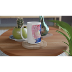 Mug en céramique blanche 44 cl Midnight Siren – Grand format, design et qualité durable - Laure Leprince - Artiste Peintre