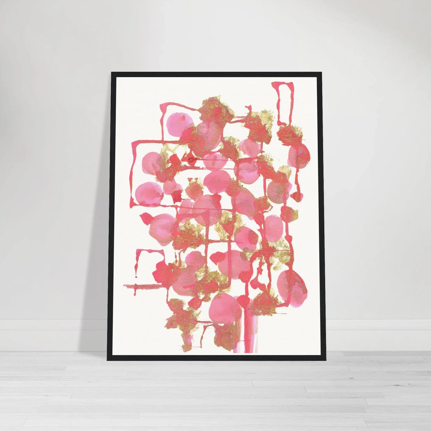Affiche Encadrée Museum-Quality Matte Paper Aluminium Framed Poste Reseau Framboise - Laure Leprince - Artiste Peintre