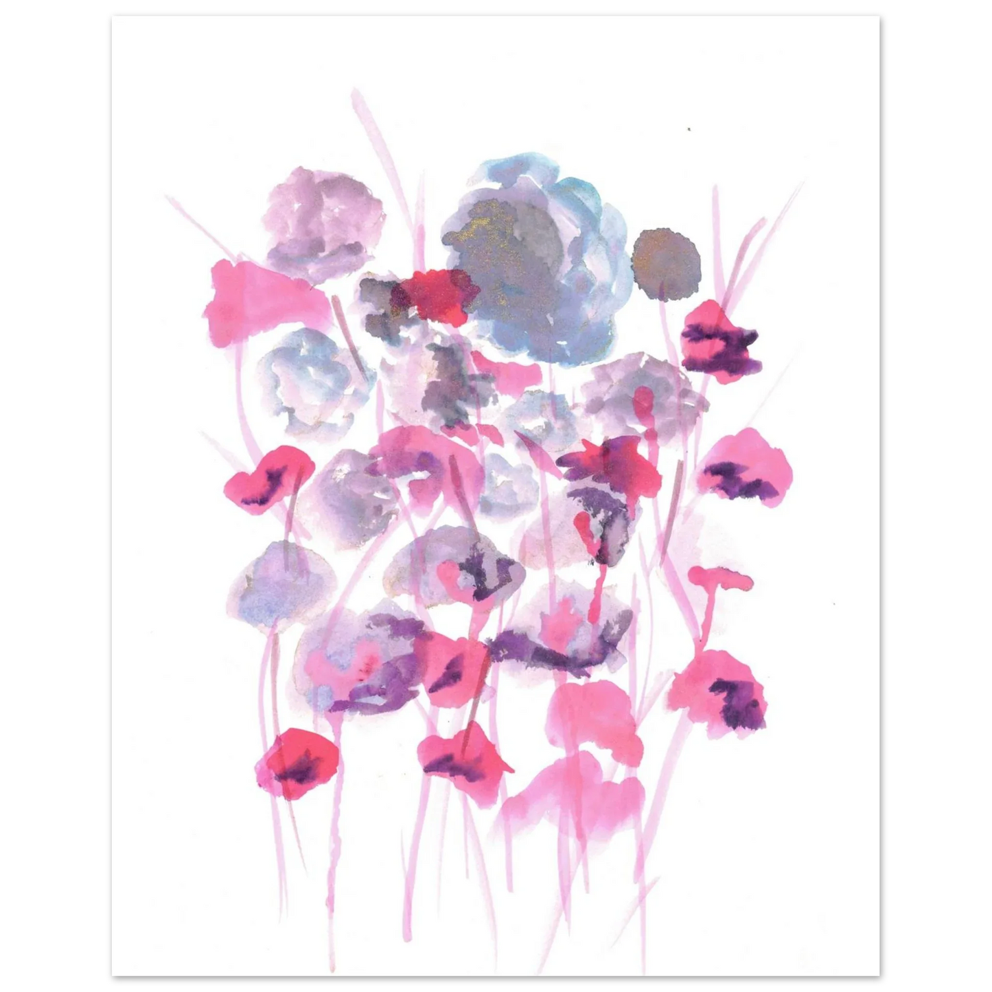 Premium Matte Paper Poster Aquarelle Originale RDJ3-12 - Laure Leprince - Artiste Peintre