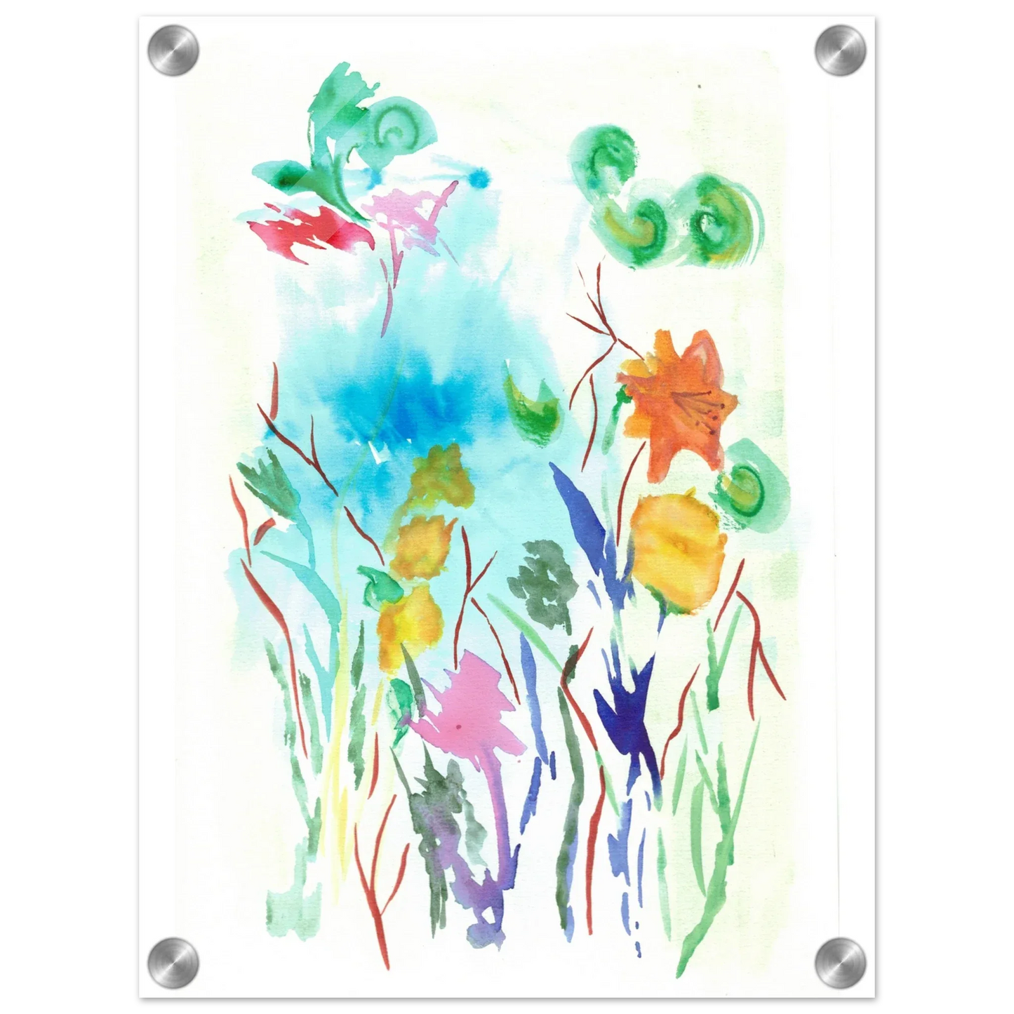 Impression Acrylique Plexiglas Jardin Lumineux– Finition brillante et profondeur exceptionnelle - Laure Leprince - Artiste Peintre
