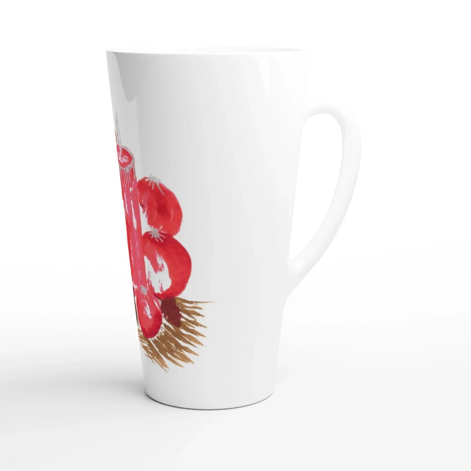 Mug à Latte en Céramique Blanche 500 ml Bougie – Élégant, durable et brillant - Laure Leprince - Artiste Peintre
