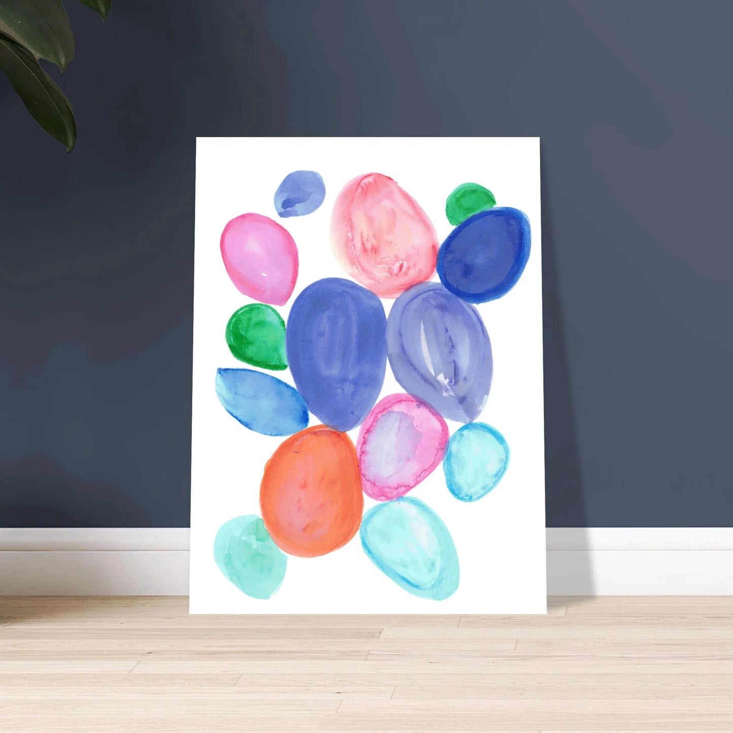 Affiche premium sur papier mat Galets Chromatiques – Art mural de qualité supérieure - Laure Leprince - Artiste Peintre
