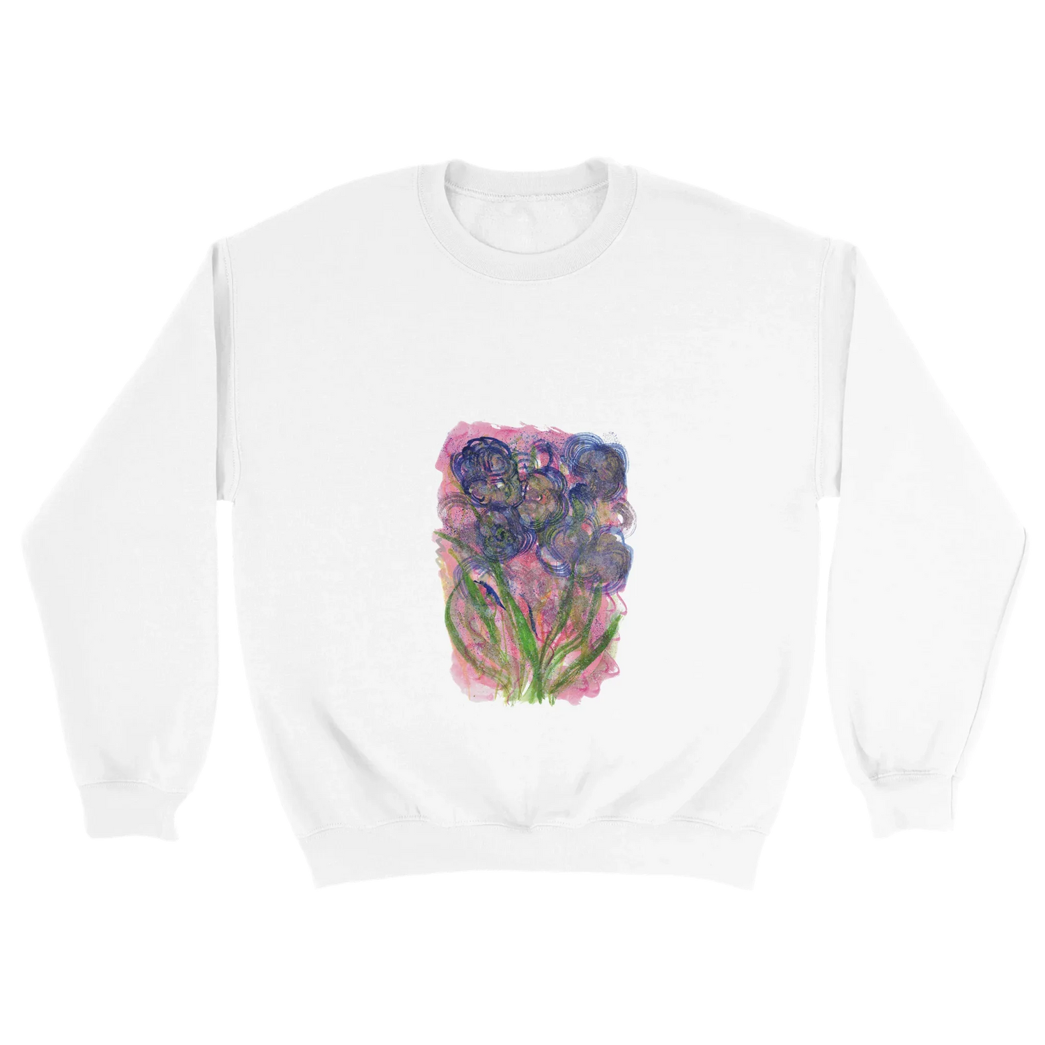 Sweatshirt Unisexe Classique Bloom Vortex– Impression Artistique Multicolore - Laure Leprince - Artiste Peintre