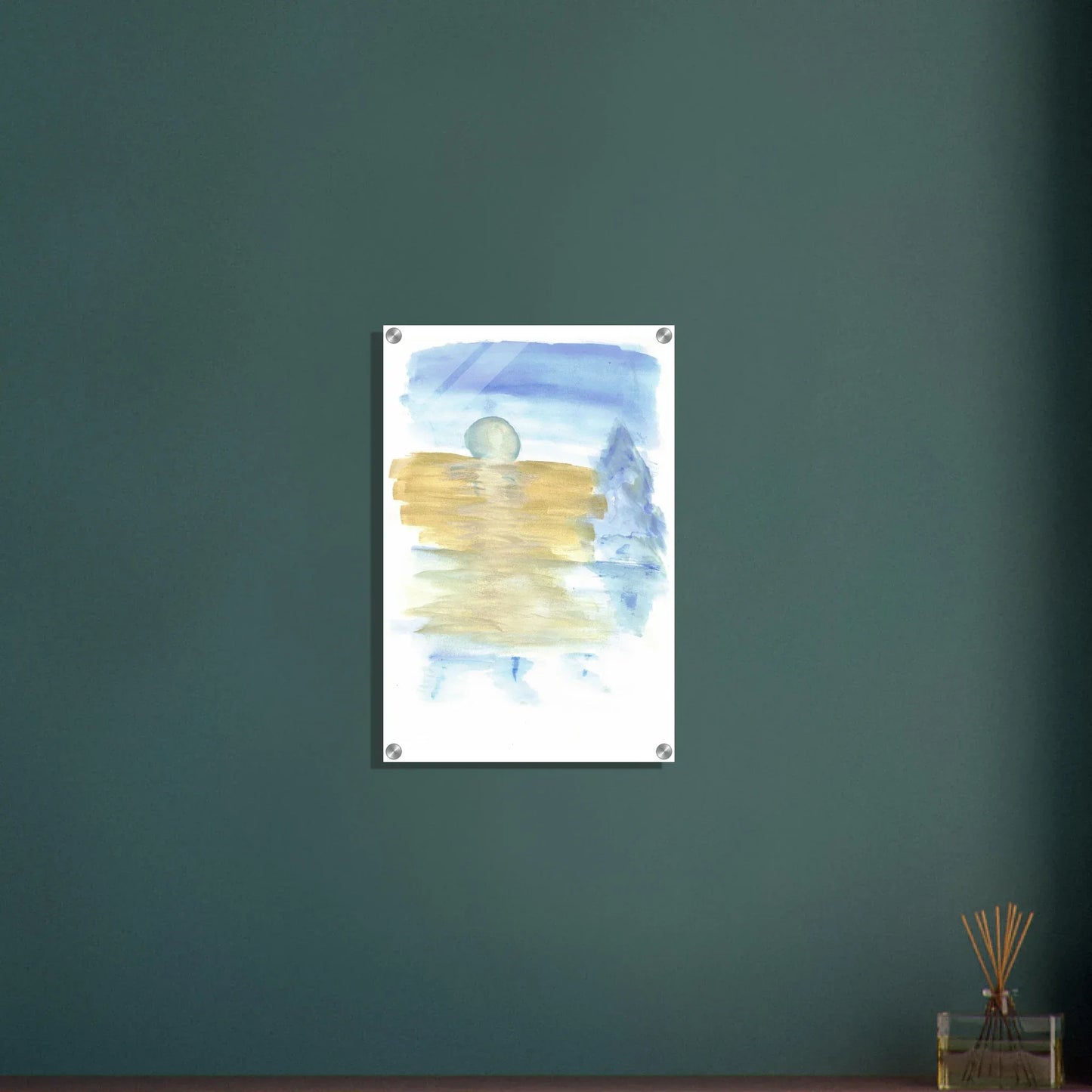 Impression sur acrylique brillante Blue Horizon | Art contemporain par Laure Leprince - Laure Leprince - Artiste Peintre