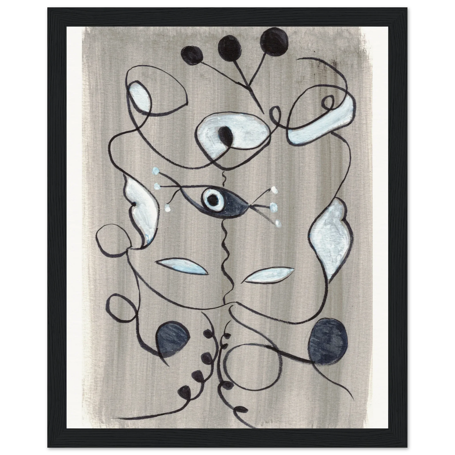 Affiche encadrée bois | Papier mat qualité musée | Aquarelle originale Laure Leprince - Laure Leprince - Artiste Peintre