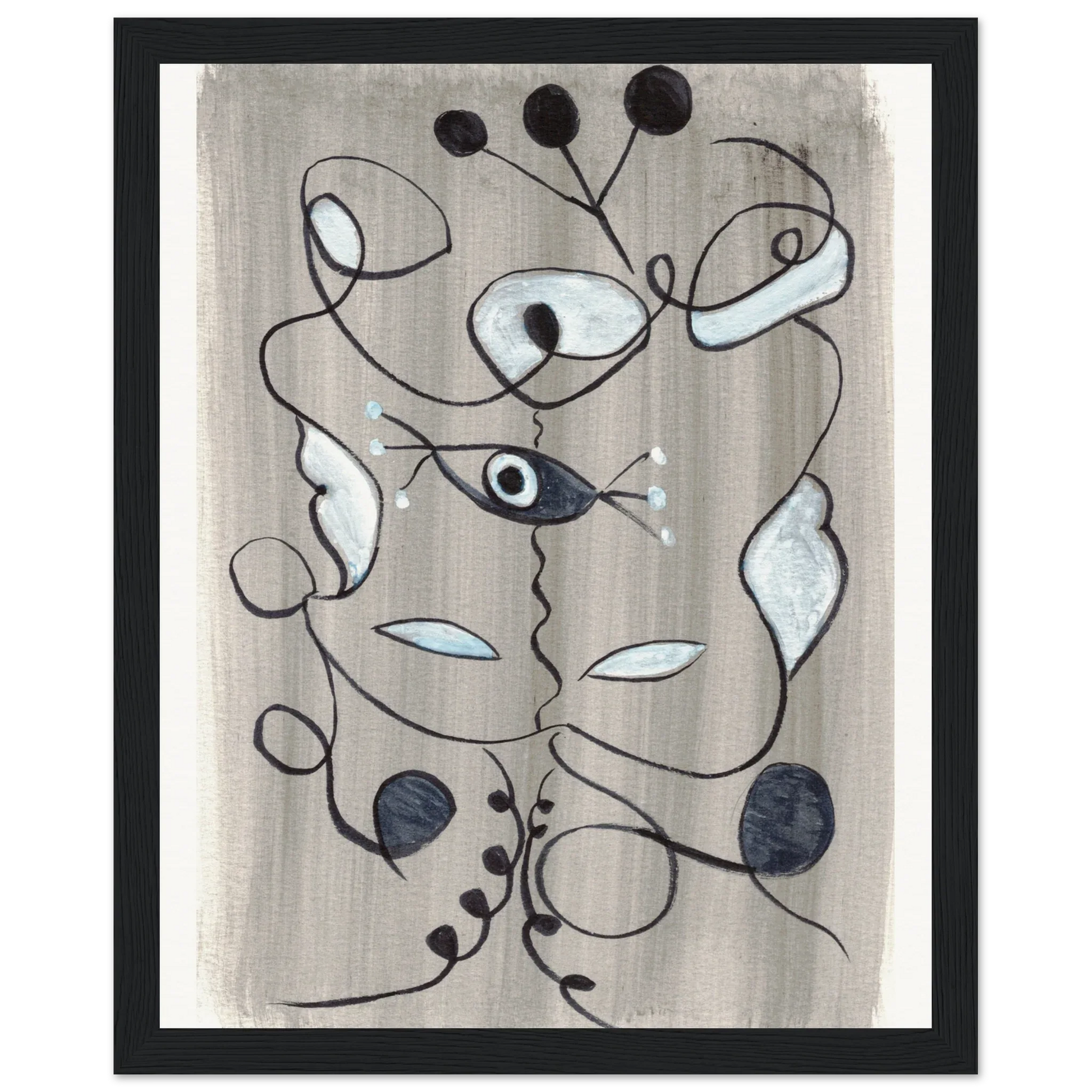 Affiche encadrée bois | Papier mat qualité musée | Aquarelle originale Laure Leprince - Laure Leprince - Artiste Peintre