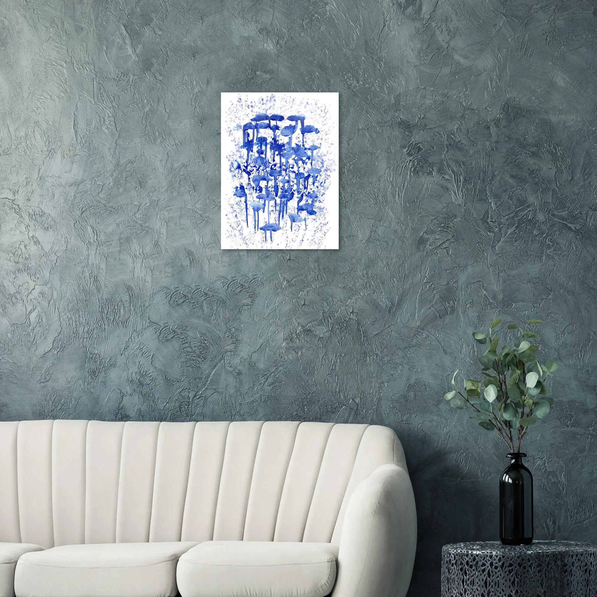Affiche premium sur papier mat Forêt Indigo – Art mural de qualité supérieure - Laure Leprince - Artiste Peintre