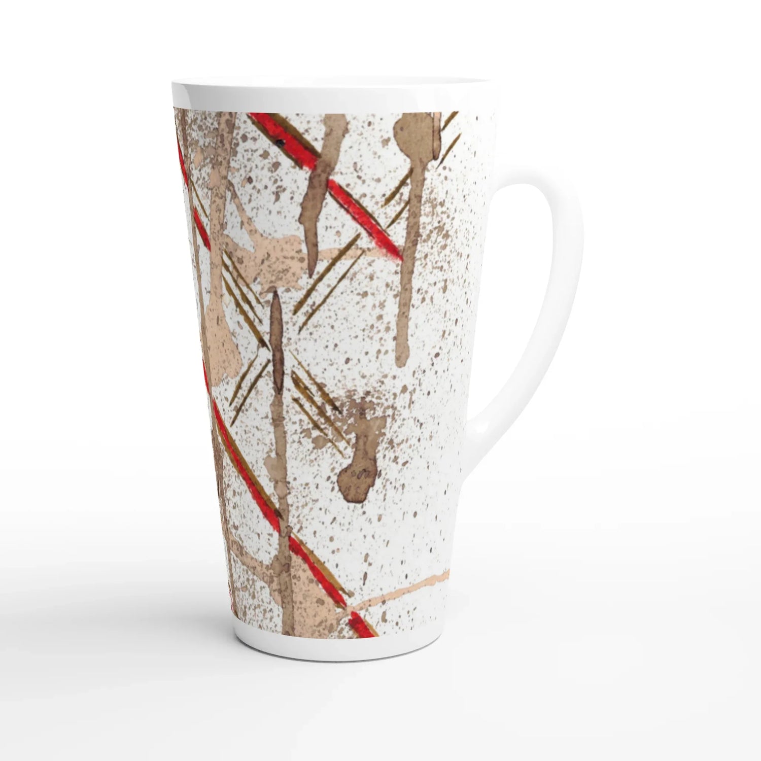 Mug à Latte en Céramique Blanche 500 ml particules – Élégant, durable et brillant - Laure Leprince - Artiste Peintre