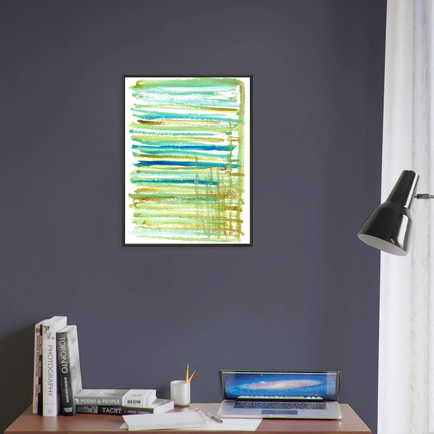 Classic Semi-Glossy Paper Metal Framed Poster Trame - Laure Leprince - Artiste Peintre