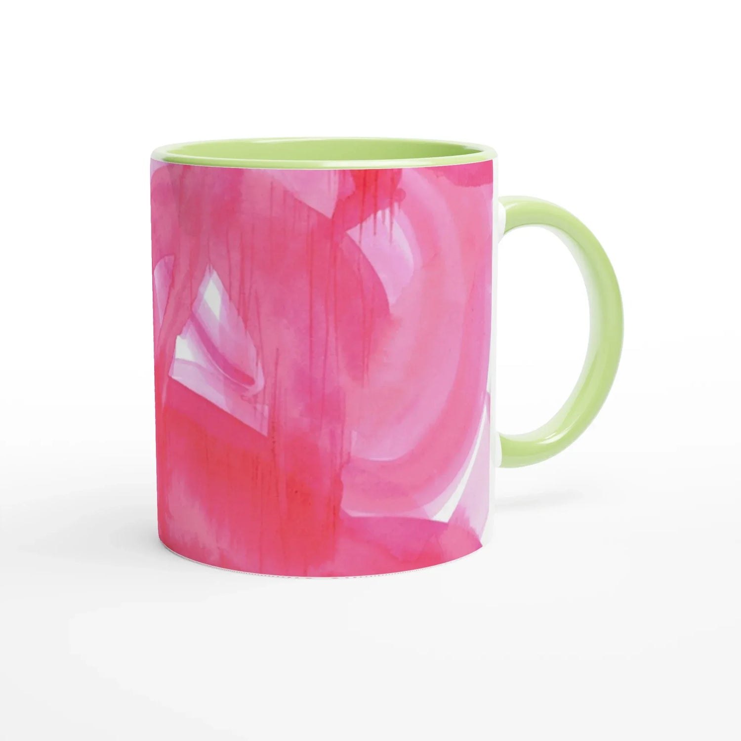 Mug Céramique Blanc 325ml Intérieur Coloré - Ruby Drift Personnalisable - Laure Leprince - Artiste Peintre