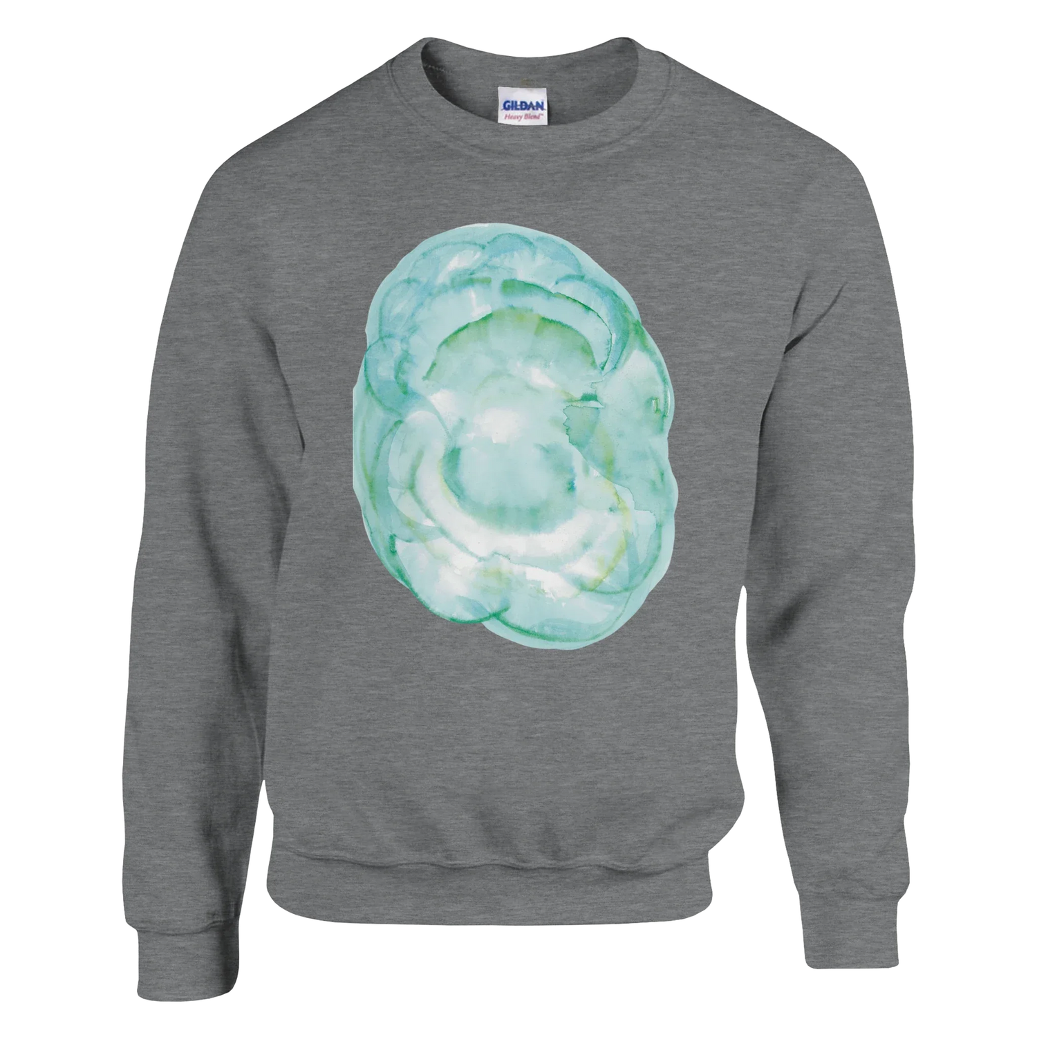 Sweatshirt Unisexe Classique Aqua Bloom – Impression Artistique Multicolore - Laure Leprince - Artiste Peintre