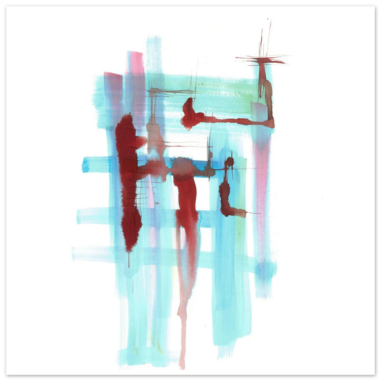 Premium Matte Paper Poster Aquarelle Originale RDJ3-10 - Laure Leprince - Artiste Peintre