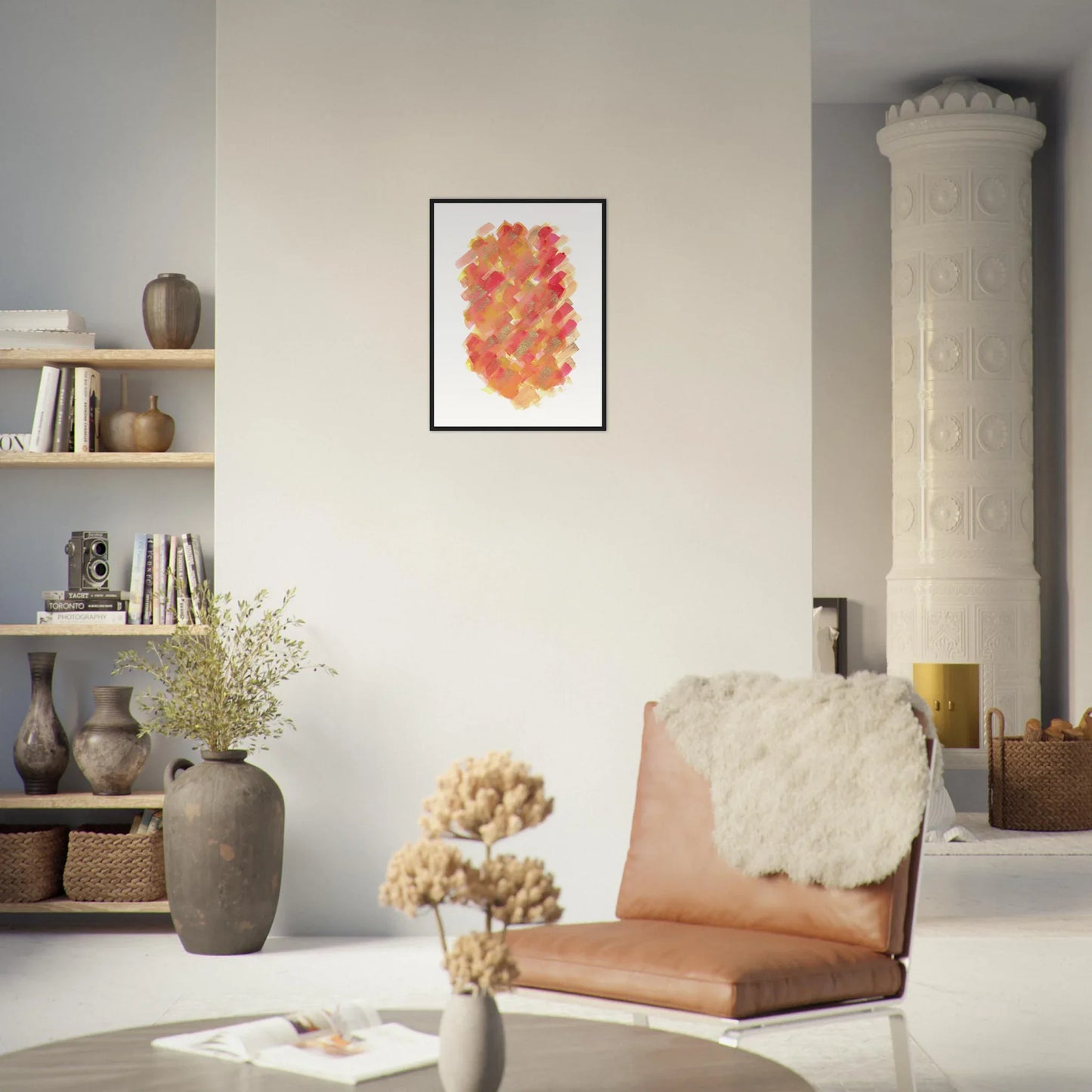 Affiche Encadrée Museum-Quality Matte Paper Wooden Framed Poste Sunset Ember - Laure Leprince - Artiste Peintre