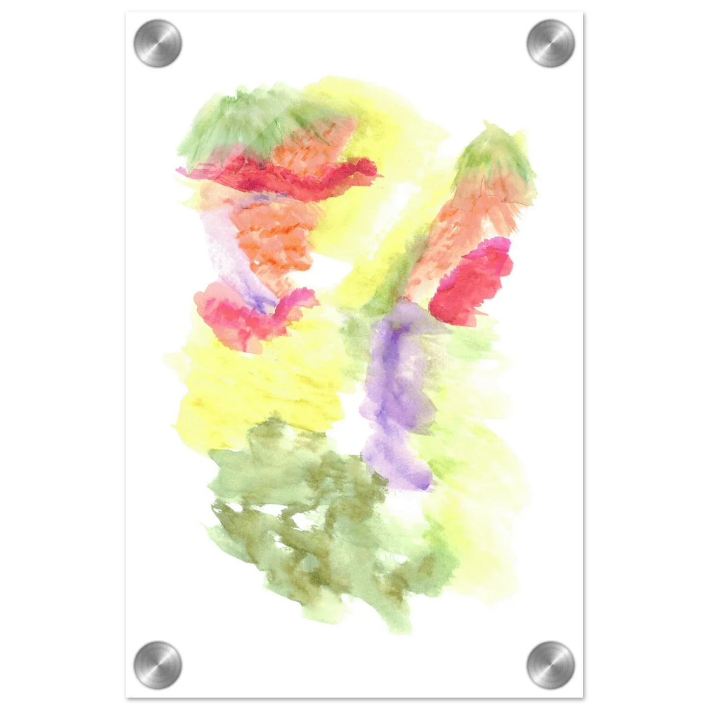 Impression sur acrylique brillante Eclosion Chromatique | Art contemporain par Laure Leprince - Laure Leprince - Artiste Peintre