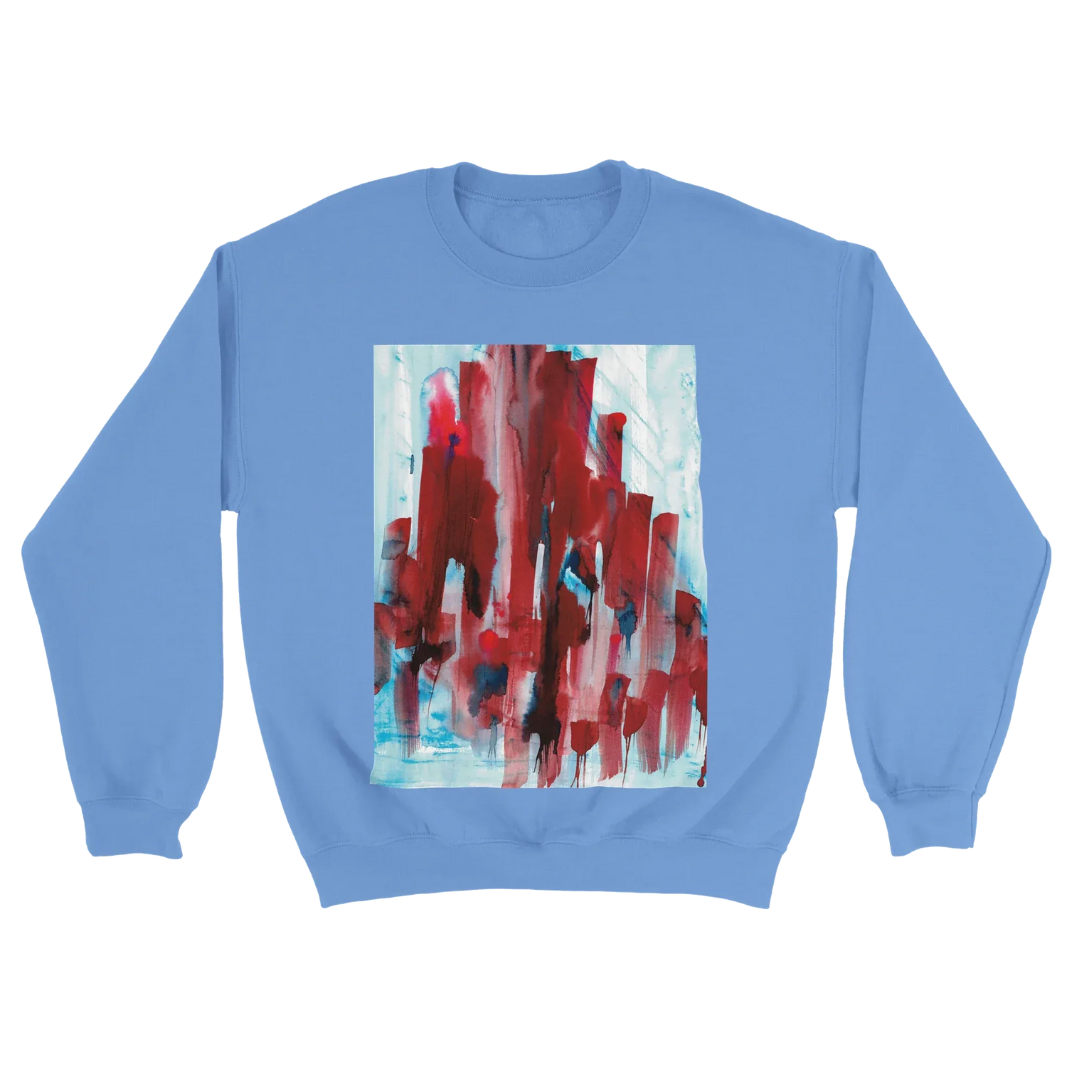 Sweatshirt Unisexe Classique Crimson Tower– Impression Artistique Multicolore - Laure Leprince - Artiste Peintre