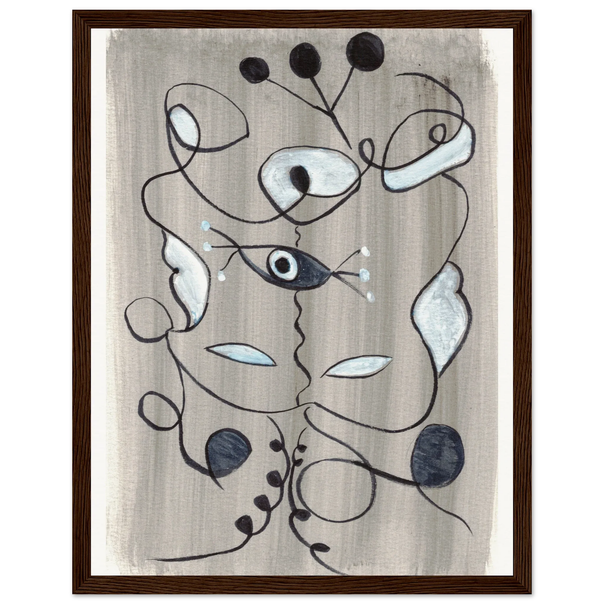 Affiche encadrée bois | Papier mat qualité musée | Aquarelle originale Laure Leprince - Laure Leprince - Artiste Peintre