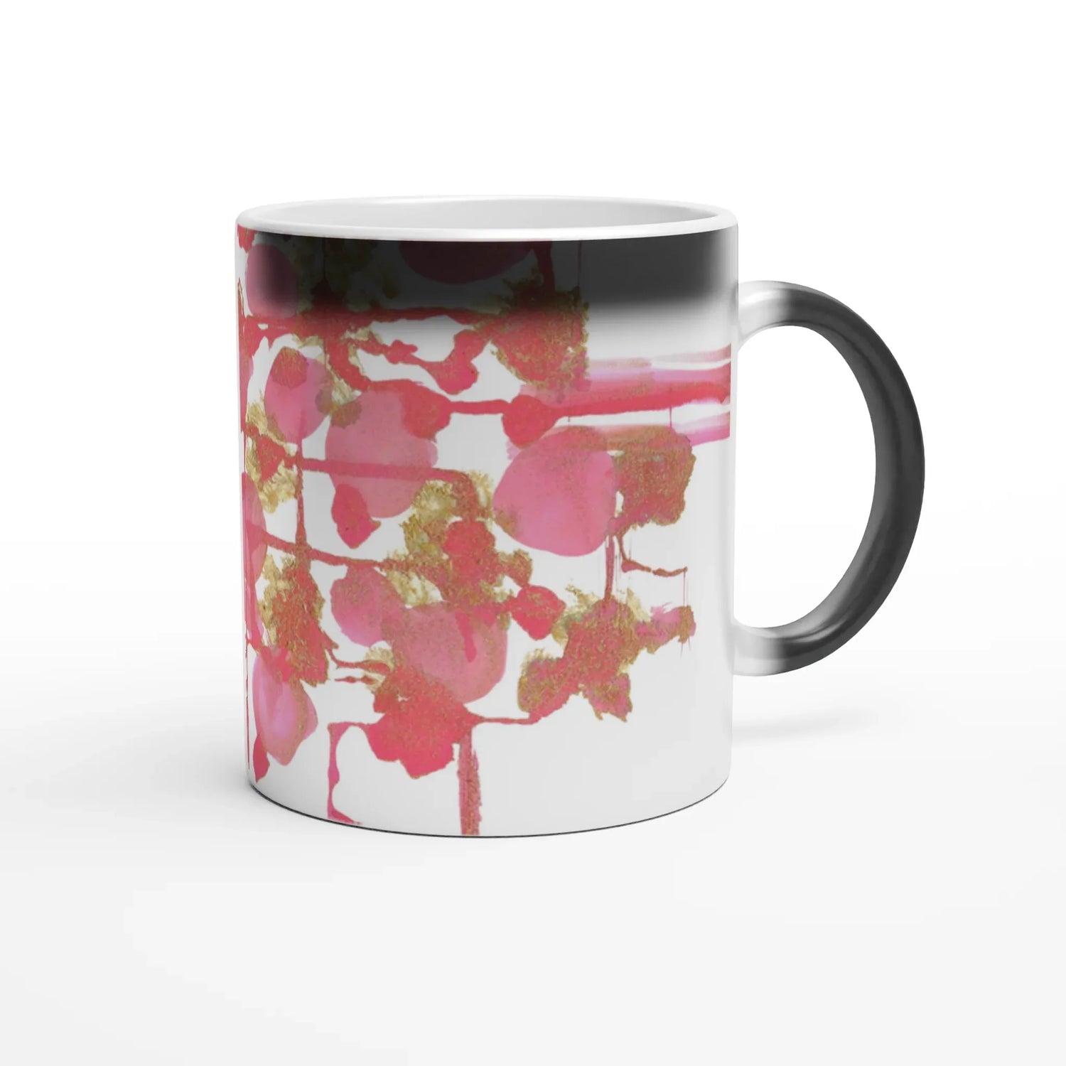 Mug magique en céramique 325 ml – Révèlez votre motif à la chaleur Reseau Framboise - Laure Leprince - Artiste Peintre