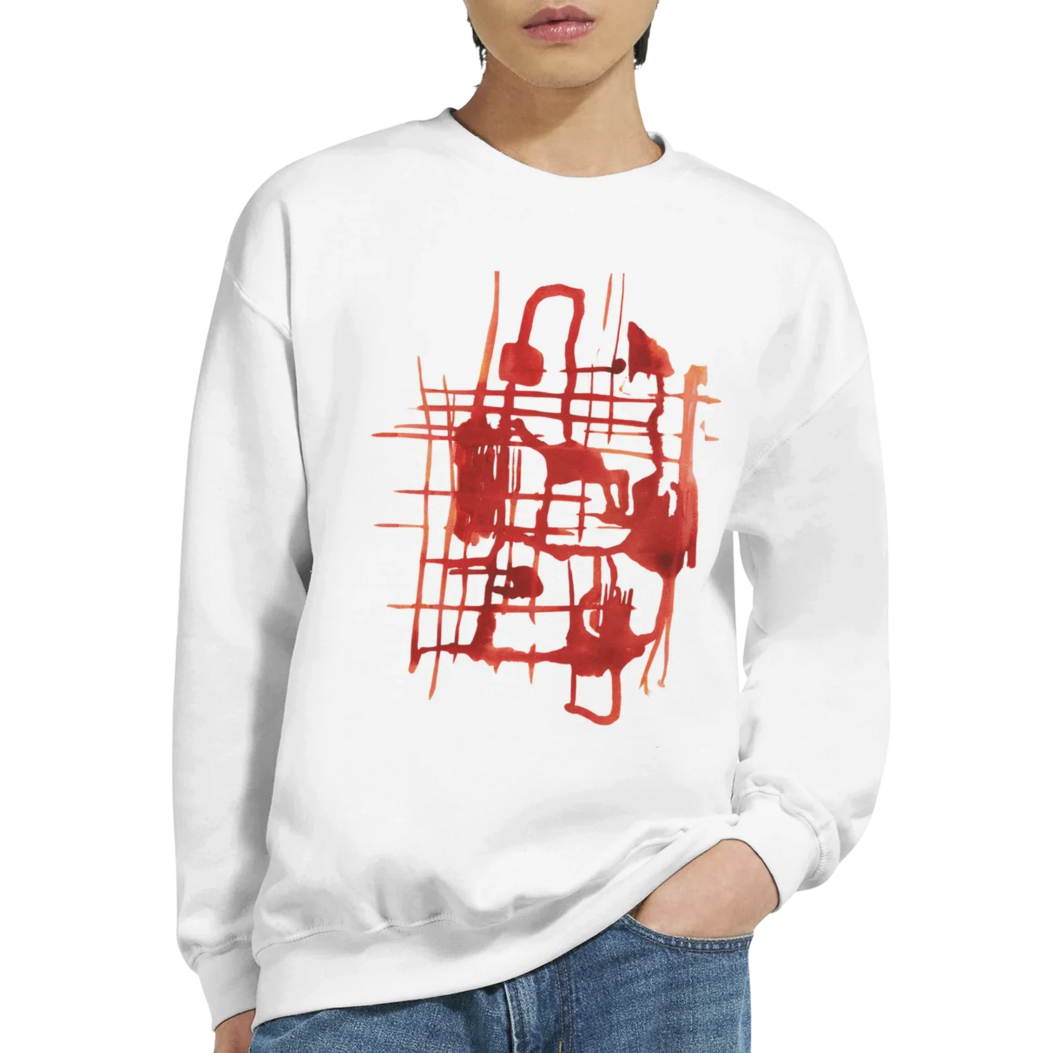 Sweatshirt Unisexe Classique Solar Frame – Impression Artistique Multicolore - Laure Leprince - Artiste Peintre