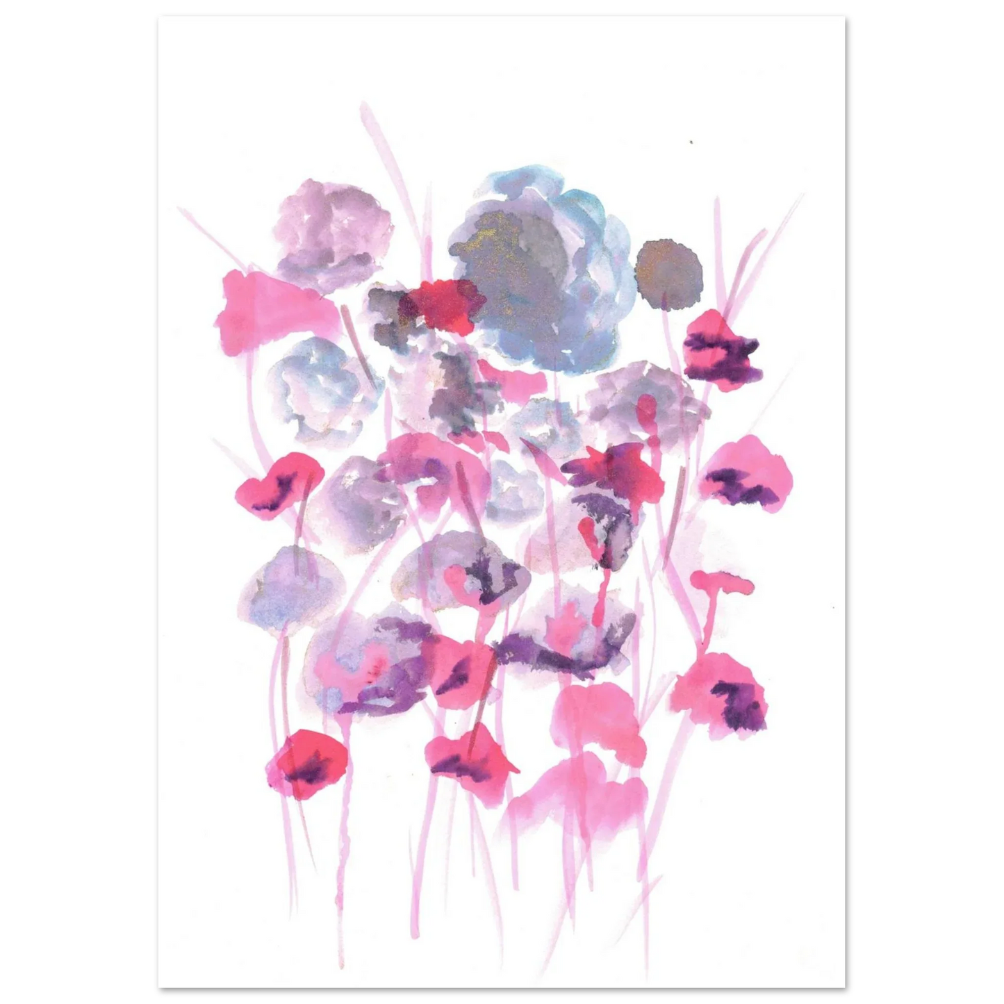 Premium Matte Paper Poster Aquarelle Originale RDJ3-12 - Laure Leprince - Artiste Peintre