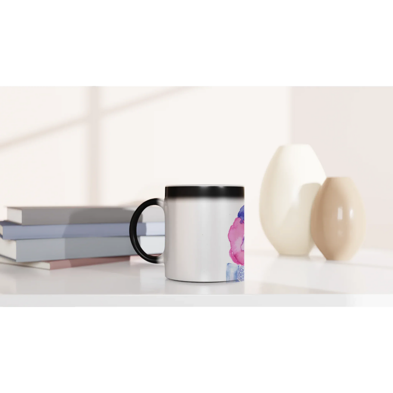 Mug magique en céramique 325 ml boreales – Révèlez votre motif à la chaleur - Laure Leprince - Artiste Peintre