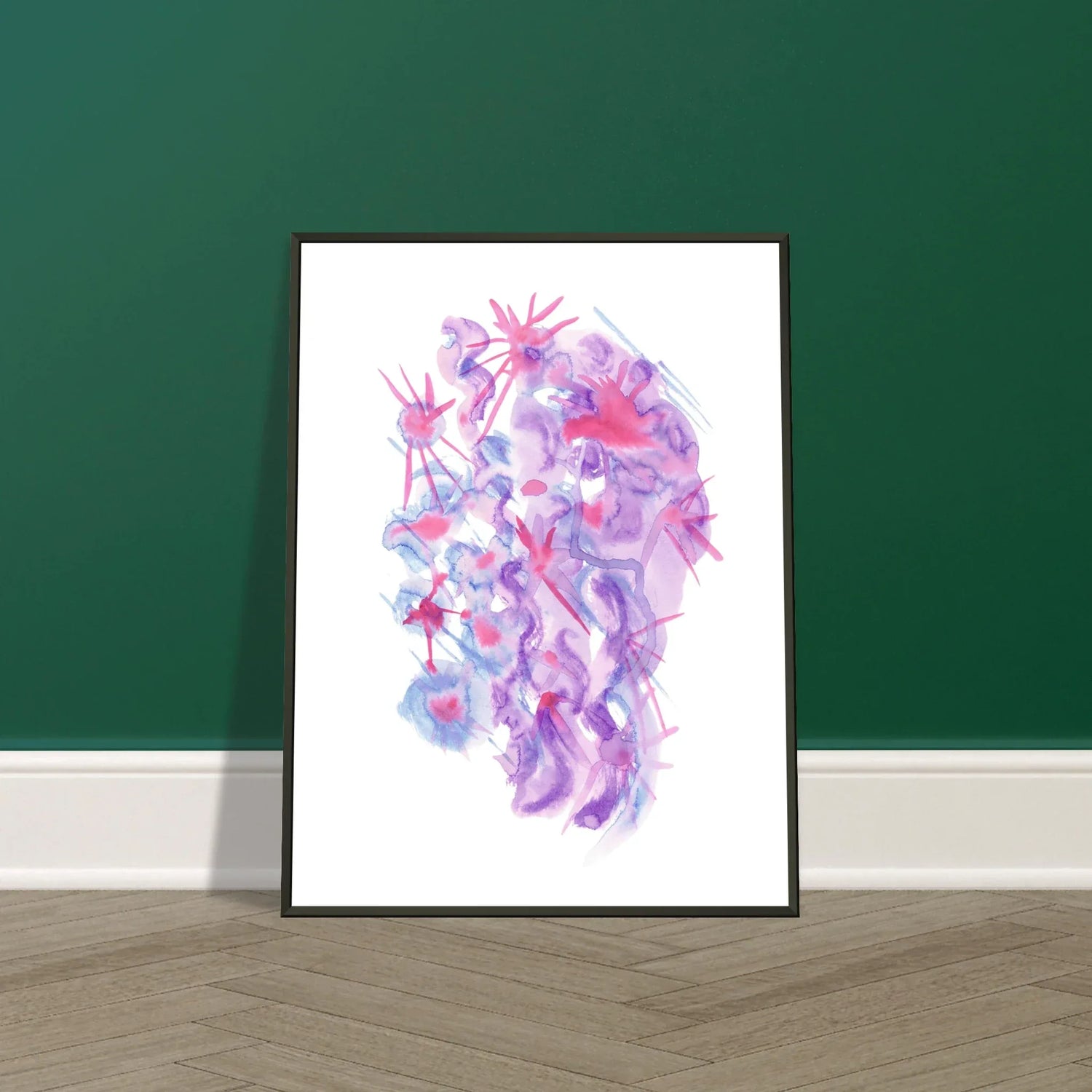 Classic Semi-Glossy Paper Metal Framed Poste Nebuleuse Pourpre - Laure Leprince - Artiste Peintre