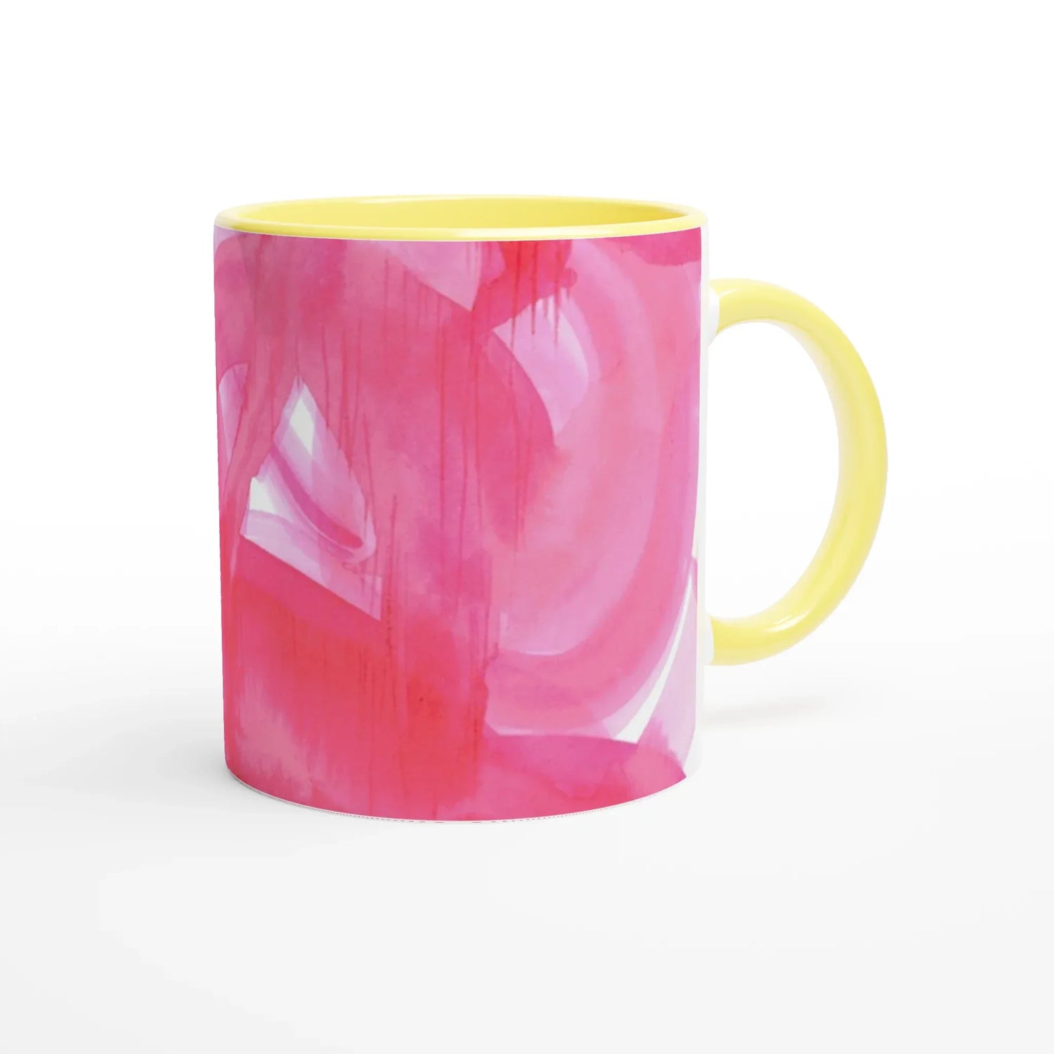 Mug Céramique Blanc 325ml Intérieur Coloré - Ruby Drift Personnalisable - Laure Leprince - Artiste Peintre