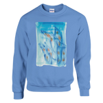 Sweatshirt Unisexe Classique Blue Sprouts – Impression Artistique Multicolore - Laure Leprince - Artiste Peintre