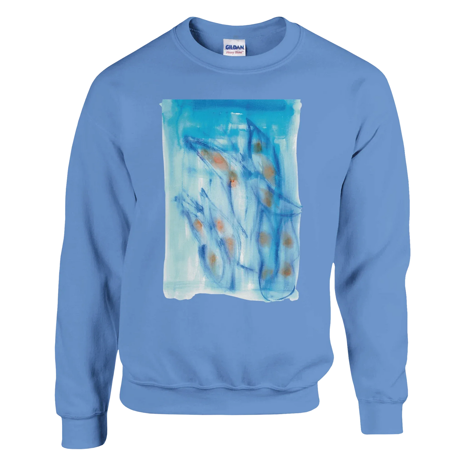 Sweatshirt Unisexe Classique Blue Sprouts – Impression Artistique Multicolore - Laure Leprince - Artiste Peintre