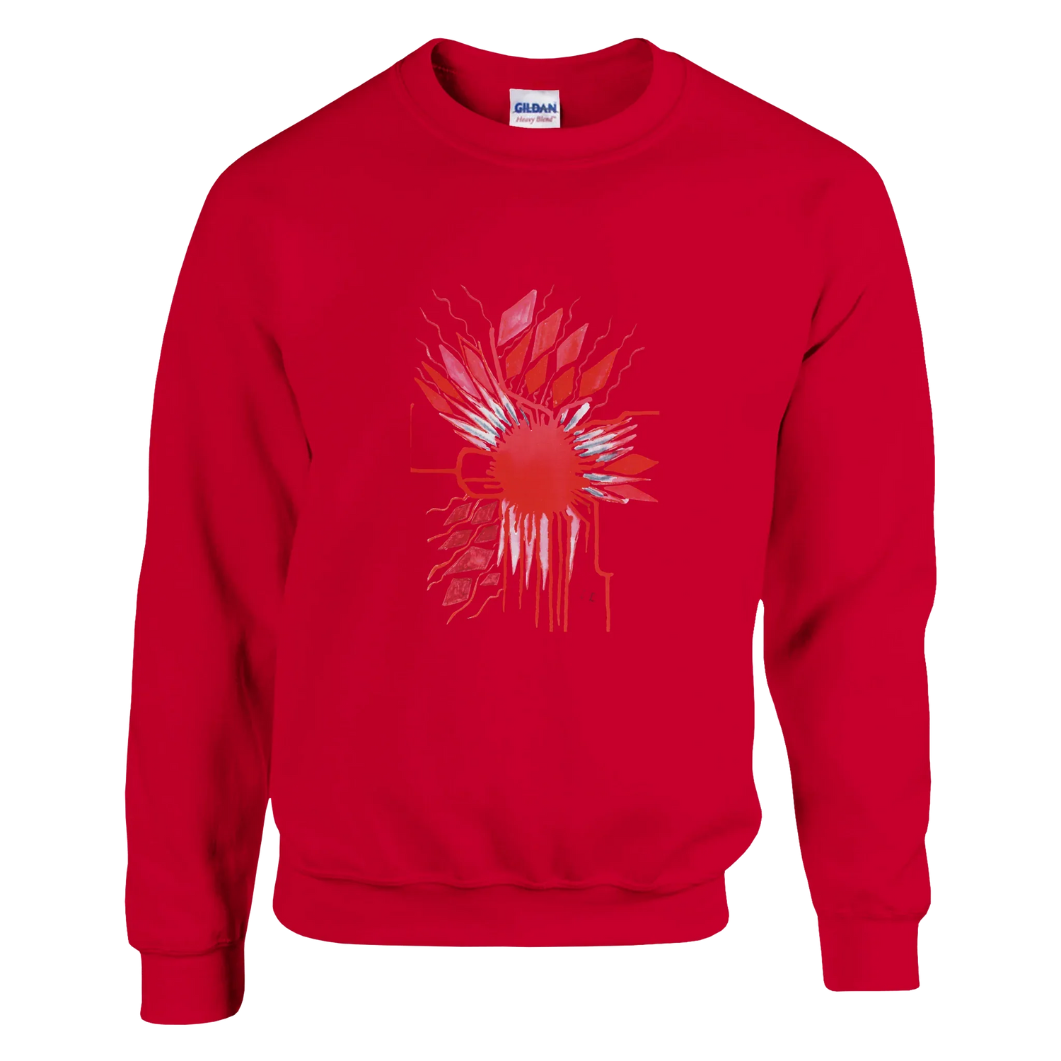 Sweatshirt Unisexe Classique Red– Impression Artistique Multicolore - Laure Leprince - Artiste Peintre