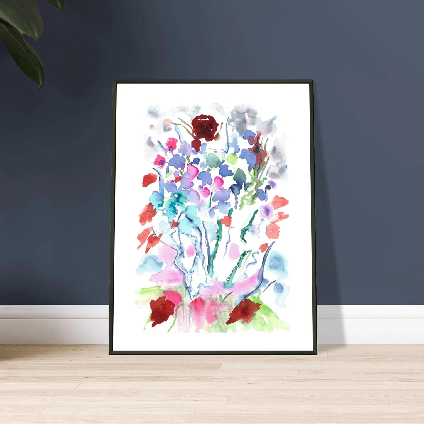 Classic Semi-Glossy Paper Metal Framed Poster Floral - Laure Leprince - Artiste Peintre