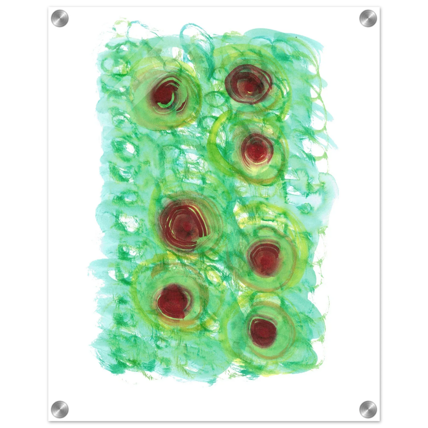 Impression sur acrylique brillante Green Echo | Art contemporain par Laure Leprince - Laure Leprince - Artiste Peintre