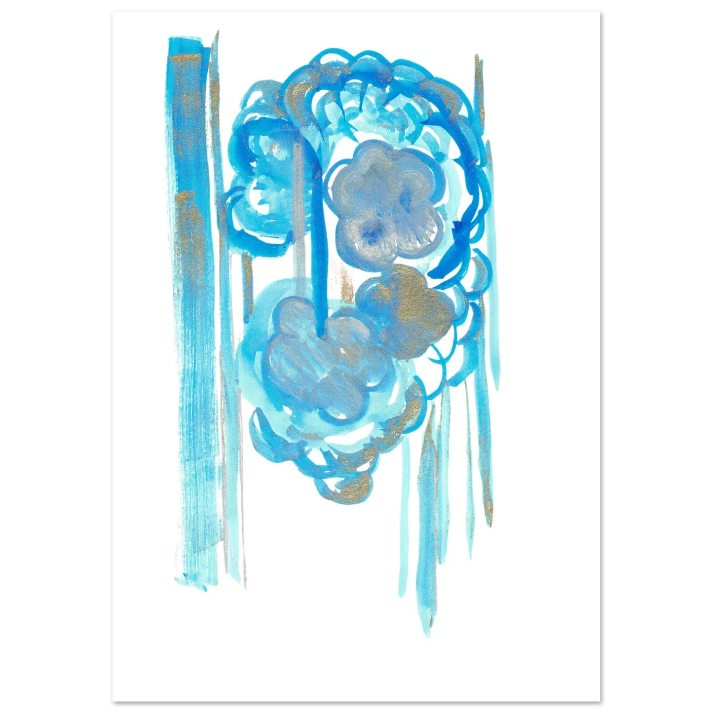Affiche premium sur papier mat Ocean Bloom – Art mural de qualité supérieure - Laure Leprince - Artiste Peintre