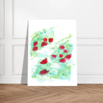 Affiche premium sur papier mat Eclats Rouges – Art mural de qualité supérieure - Laure Leprince - Artiste Peintre