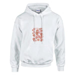 Sweat à capuche unisexe artistique Rosée Pétale| Gildan® 18500 White - Laure Leprince - Artiste Peintre