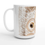 Mug en céramique blanche 44 cl Sables stellaires – Grand format, design et qualité durable - Laure Leprince - Artiste Peintre