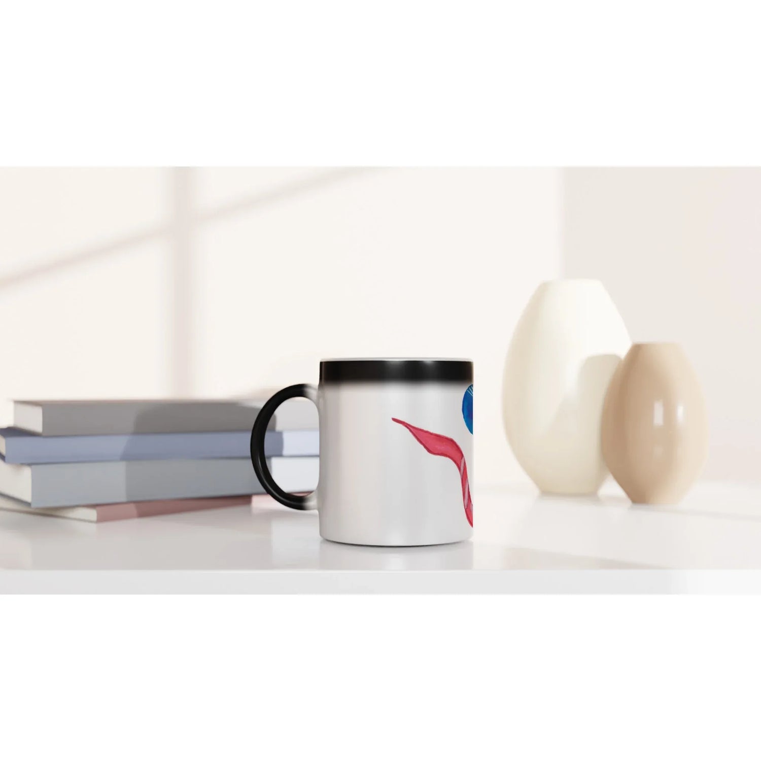 Mug magique en céramique 325 ml Guirlande – Révèlez votre motif à la chaleur - Laure Leprince - Artiste Peintre