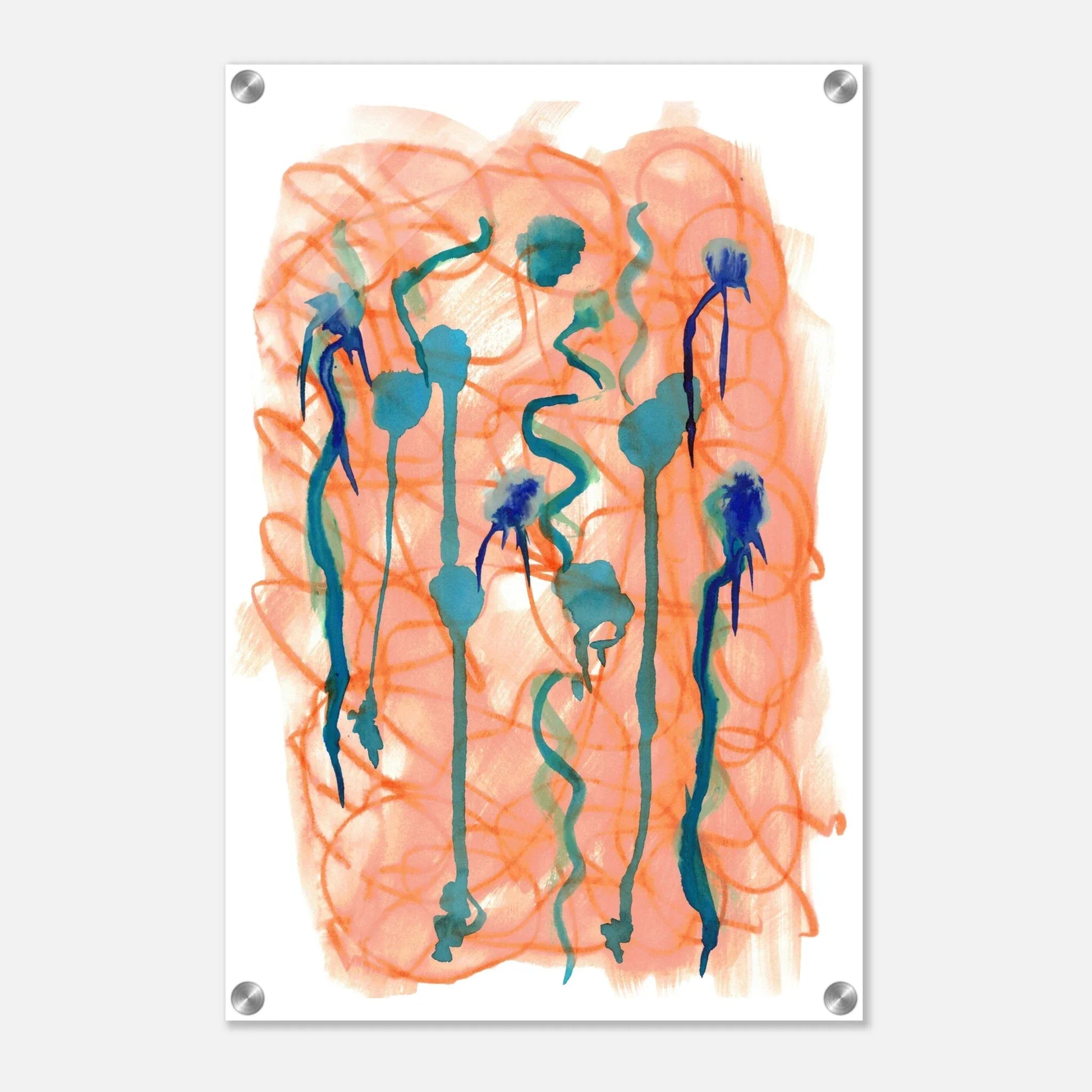 impression sur acrylique brillante Saphir Ambre contemporain par Laure Leprince - Laure Leprince - Artiste Peintre