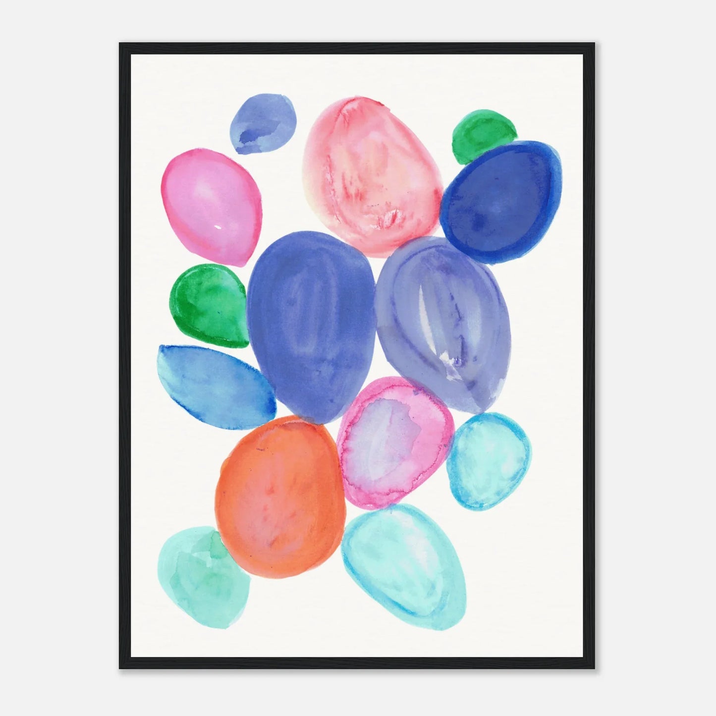 Museum-Quality Matte Paper Wooden Framed Poste Galets Chromatiques - Laure Leprince - Artiste Peintre