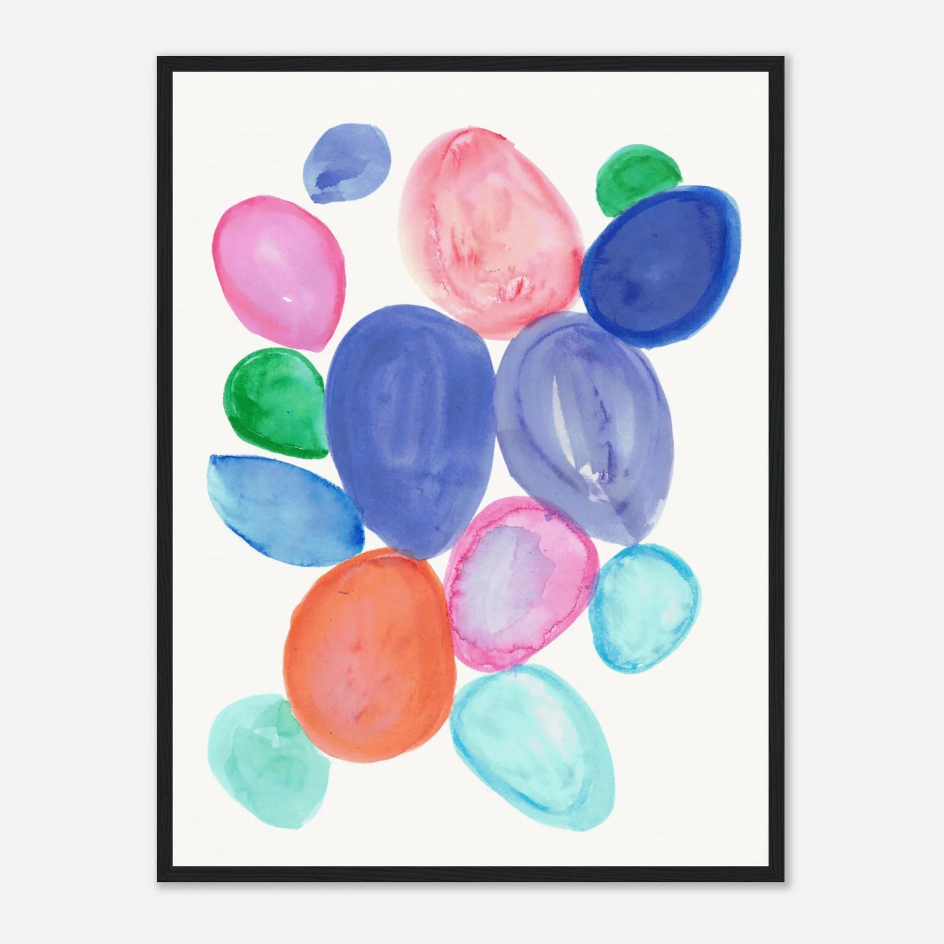 Museum-Quality Matte Paper Wooden Framed Poste Galets Chromatiques - Laure Leprince - Artiste Peintre