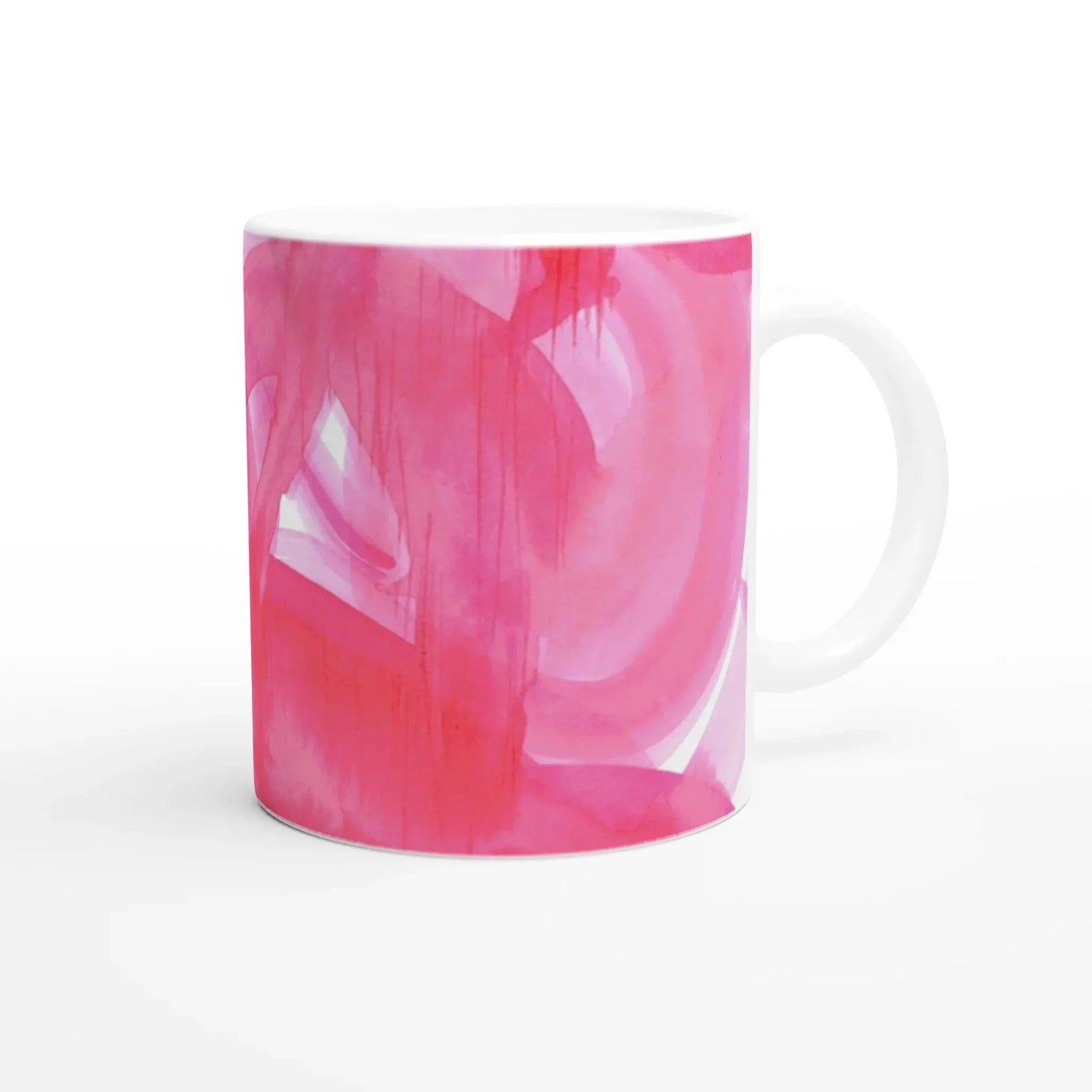 Mug Céramique Blanc 325ml Intérieur Coloré - Ruby Drift Personnalisable - Laure Leprince - Artiste Peintre
