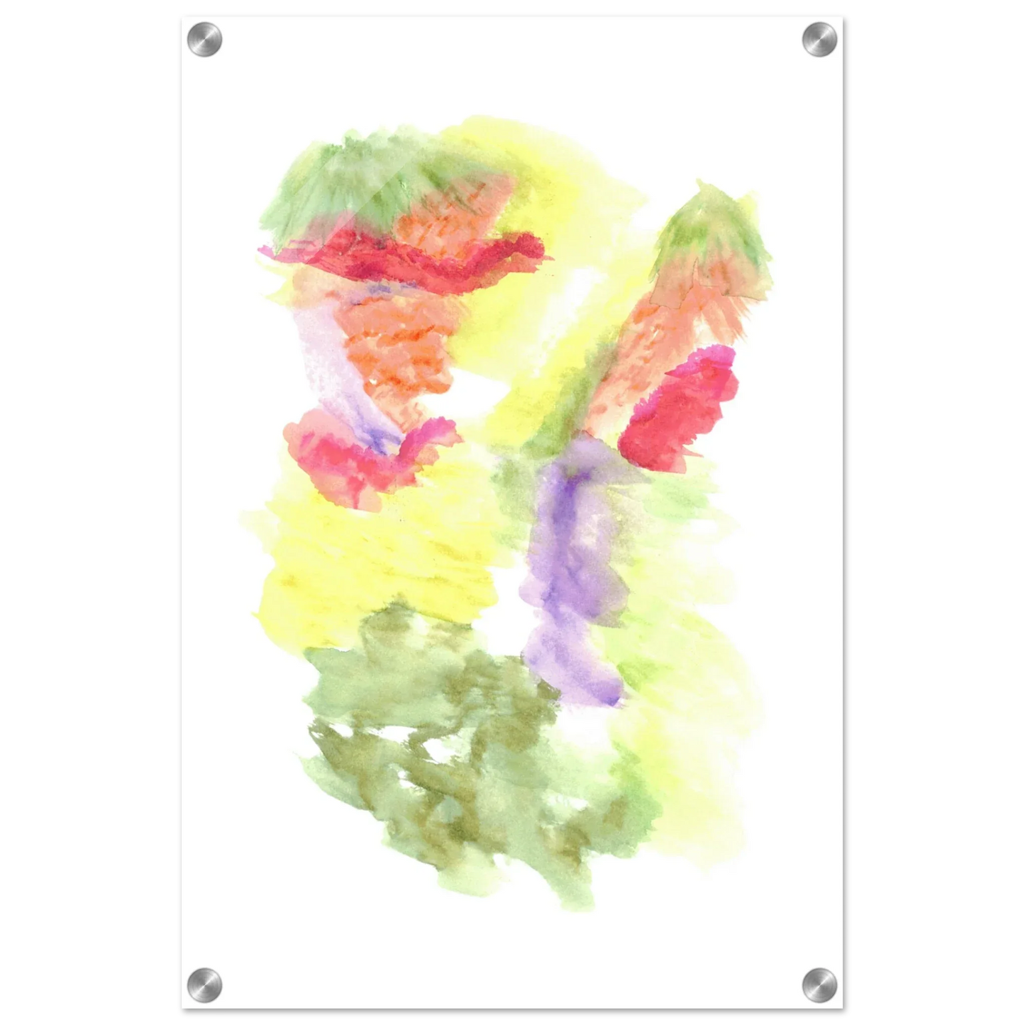 Impression sur acrylique brillante Eclosion Chromatique | Art contemporain par Laure Leprince - Laure Leprince - Artiste Peintre