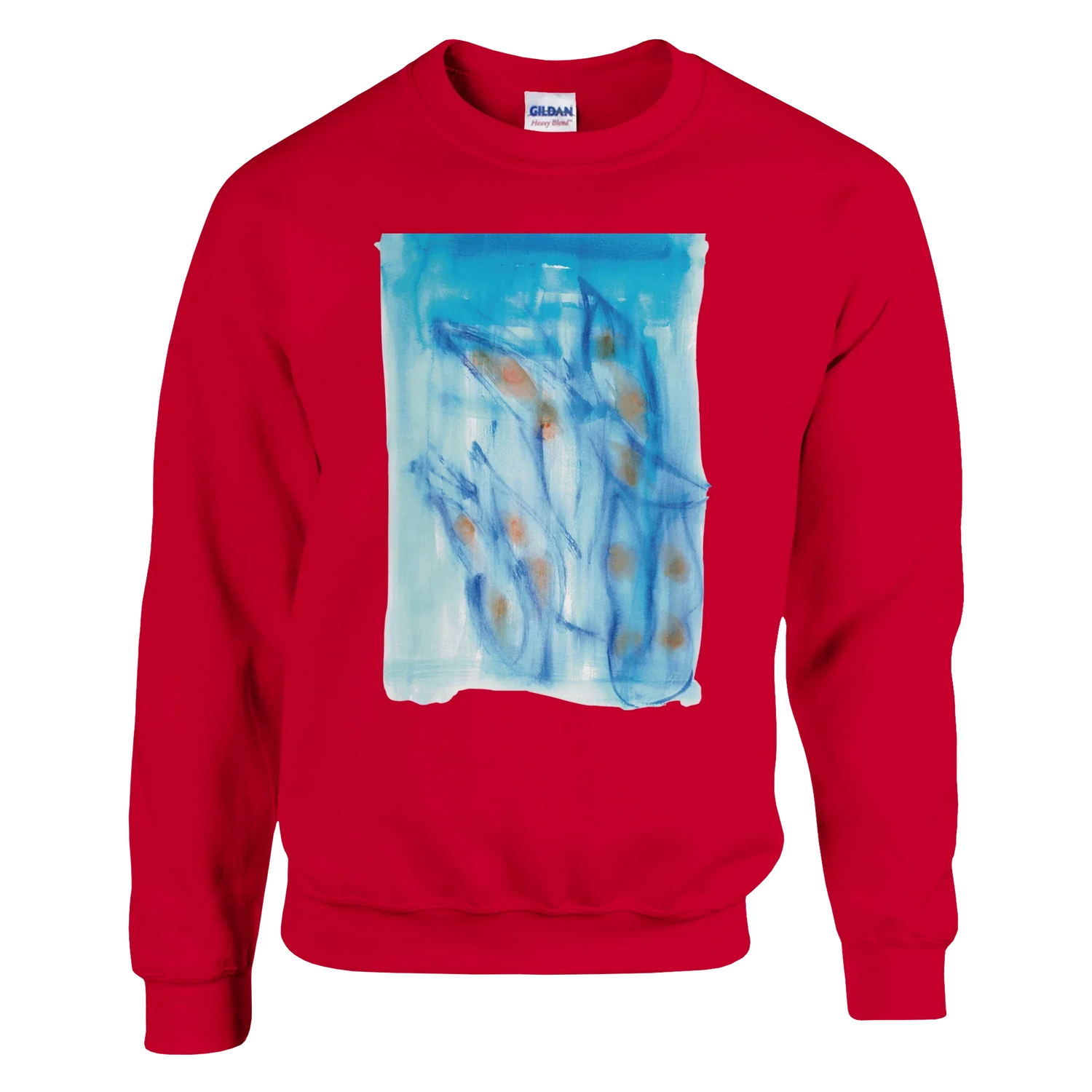 Sweatshirt Unisexe Classique Blue Sprouts – Impression Artistique Multicolore - Laure Leprince - Artiste Peintre