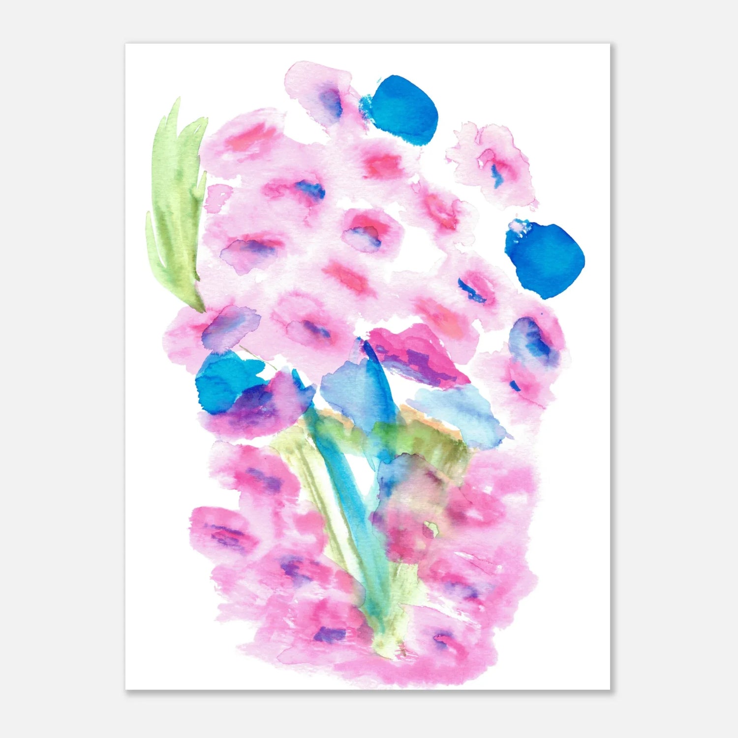 Affiche premium sur papier mat Bouquet Rosé – Art mural de qualité supérieure - Laure Leprince - Artiste Peintre