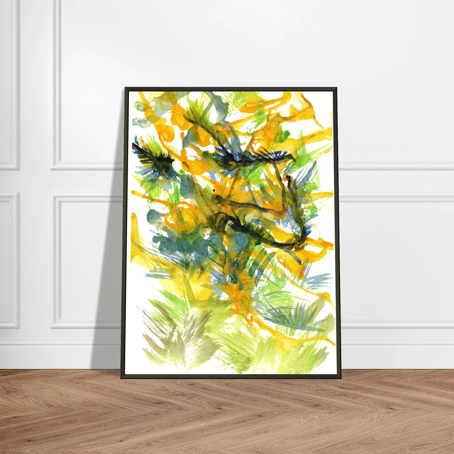 Classic Semi-Glossy Paper Metal Framed Poster Tempête Solaire - Laure Leprince - Artiste Peintre