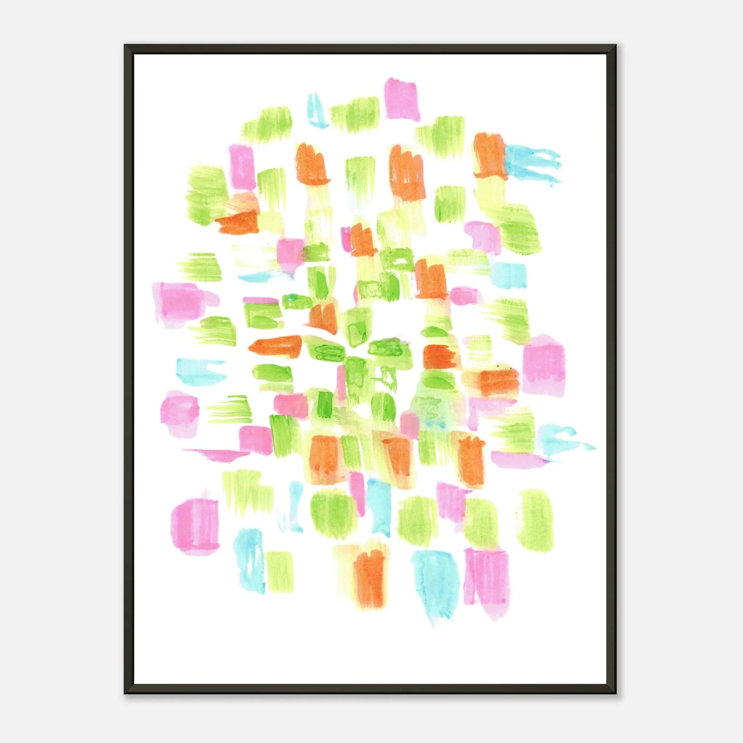 Classic Semi-Glossy Paper Metal Framed Poster Pastel Mosaïc - Laure Leprince - Artiste Peintre