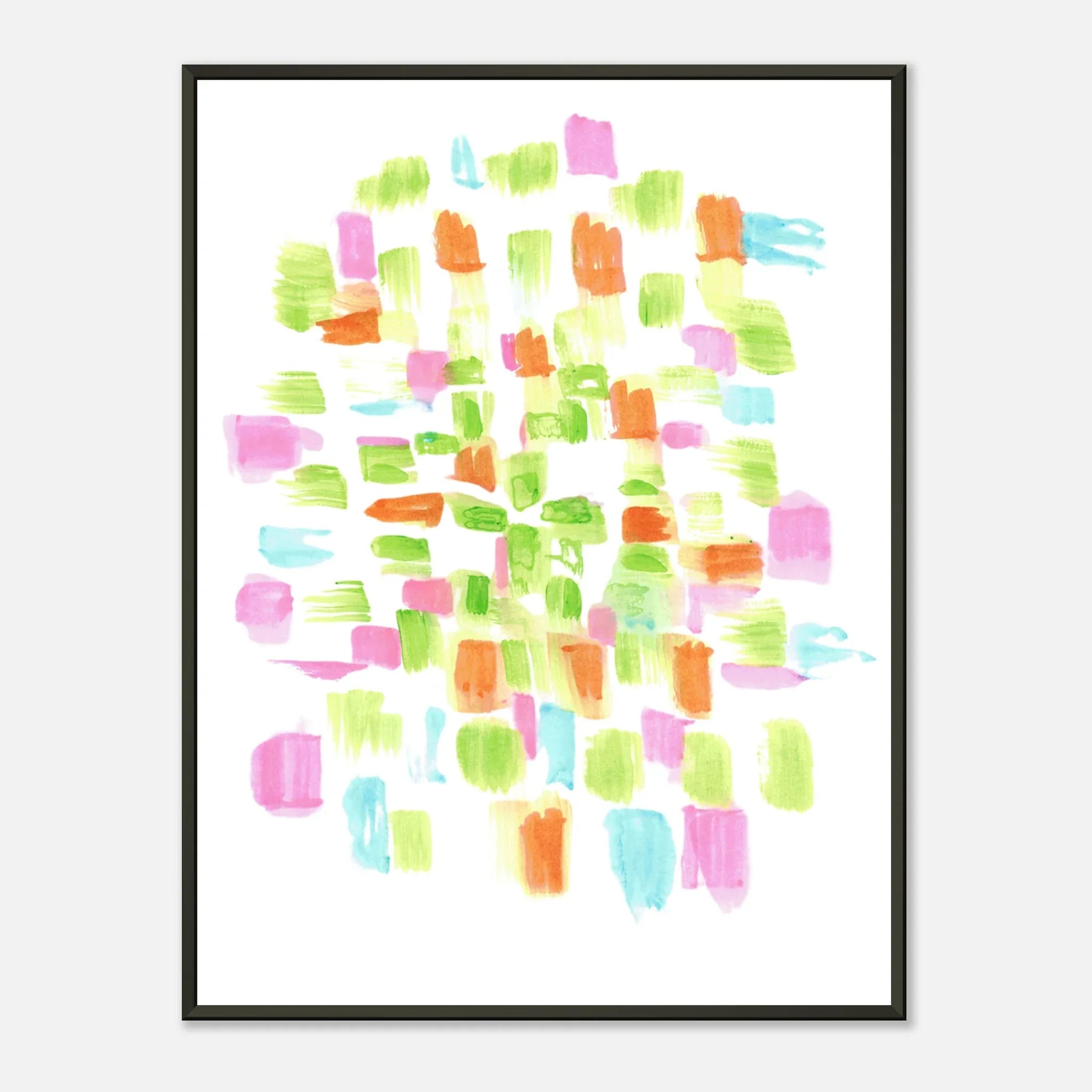 Classic Semi-Glossy Paper Metal Framed Poster Pastel Mosaïc - Laure Leprince - Artiste Peintre