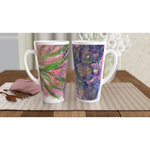 Mug à Latte en Céramique Blanche 500 ml Bloom Vortex – Élégant, durable et brillant - Laure Leprince - Artiste Peintre